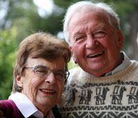 Couple with dentures